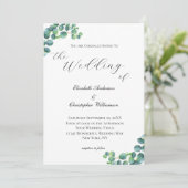 ユーカリエレガント植物画モダン結婚本 招待状 (スタンド正面)