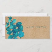 ユーカリエレガント素朴カリ葉ギフト証書 (正面)