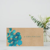 ユーカリエレガント素朴カリ葉ギフト証書 (スタンド正面)