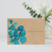 ユーカリエレガント素朴カリ葉ギフト証書 (スタンド正面)