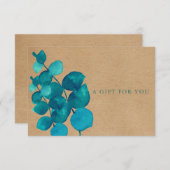 ユーカリエレガント素朴カリ葉ギフト証書 (正面/裏面)