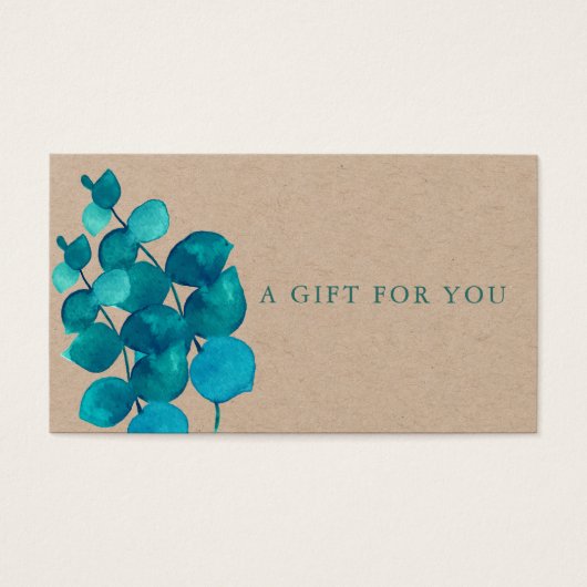 ユーカリエレガント素朴カリ葉ギフト証書