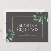 ユーカリエレガント金ゴールドフレームビジネスロゴ シーズンカード (正面)