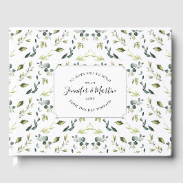 ユーカリエレガント・グリーン結婚リー ゲストブック