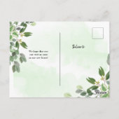 ユーカリエレガント・グリーン・サクレント発表 ポストカード (裏面)