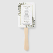 ユーカリエレガント&ゴールデンパイン結婚式 プログラム ハンドファン (裏面)