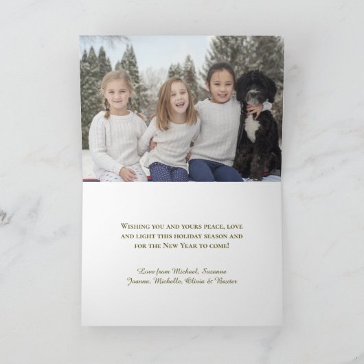 ユーカリエレガント&パインメリークリスマス シーズンカード (内部)