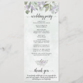 ユーカリエレガント&ラベンダーウォーターカラー結婚ズ プログラム (裏面)