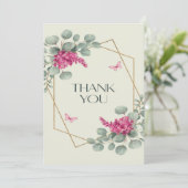 ユーカリエレガント&薄紫カスタムウェディング サンキューカード (スタンド正面)