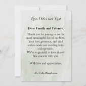 ユーカリエレガント&薄紫カスタムウェディング サンキューカード (裏面)