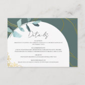 ユーカリエレガント、金ゴールドアクセント植物学詳細 エンクロージャーカード (正面)