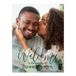 ユーカリカスタムプトゥス写真モダンの結婚サイン フォトプリント           