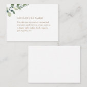 ユーカリカスタム赤ちゃんシャワーエンクロージャカード エンクロージャーカード (正面/裏面)