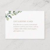 ユーカリカスタム赤ちゃんシャワーエンクロージャカード エンクロージャーカード (正面)