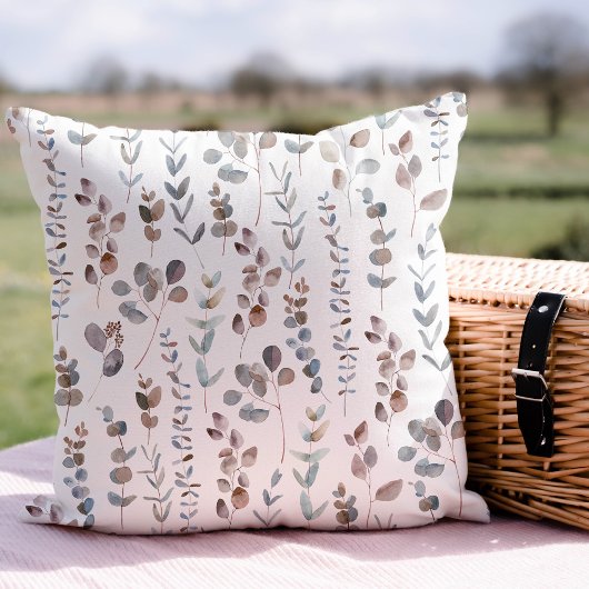 ユーカリカラフルプトゥス水彩色 クッション