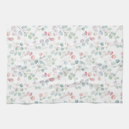 ユーカリカラフル属葉 キッチンタオル