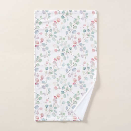 ユーカリカラフル属葉 ハンドタオル (ハンドタオル)