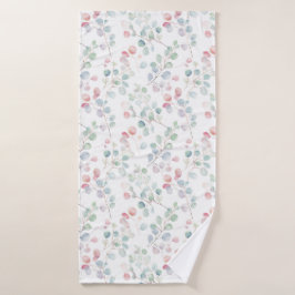 ユーカリカラフル属葉 バスタオル