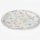 ユーカリカラフル属葉 ペーパープレート (アングル)