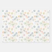 ユーカリカラフル属葉 ラッピングペーパーシート (正面)