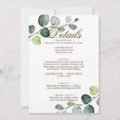 ユーカリカリグラフィー結婚式 招待状 (裏面)