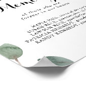 ユーカリカリグラフィー 愛の記憶のサイン ポスター (角)