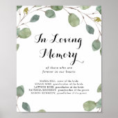 ユーカリカリグラフィー 愛の記憶のサイン ポスター (正面)