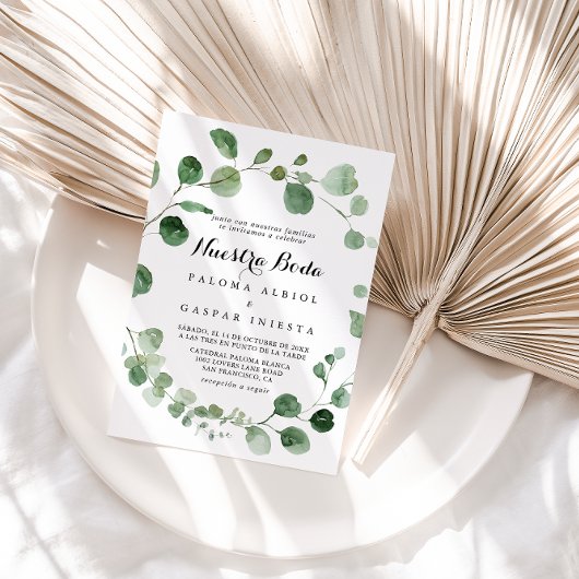 ユーカリカリグラフィー 私たちの結婚式 ウェディング 招待状