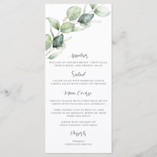 ユーカリキンセアニェラ15thバースデーパーティー写真 メニュー (正面)