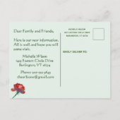 ユーカリクラシックグリーンムーブエレガント済み 案内ポストカード (裏面)