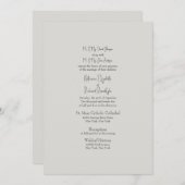 ユーカリクロスベージュ教会ウェディング 招待状 (正面/裏面)
