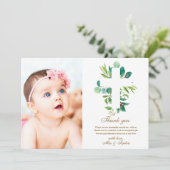 ユーカリクロス&フォトバプティスムサンキューカード 招待状 (スタンド正面)