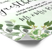 ユーカリグリーンと多肉植物のウェディングゲストブック ポスター (角)