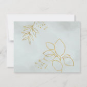 ユーカリグリーンと植物のボタニカルウェディング 招待状 (裏面)