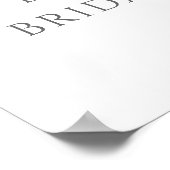 ユーカリグリーンのウェディングシャワーウェルカムサイン ポスター (角)