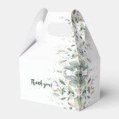 ユーカリグリーンのウェディングシャワーフェイボックス フェイバーボックス (裏面サイド)