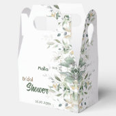 ユーカリグリーンのウェディングシャワーフェイボックス フェイバーボックス (オープン)