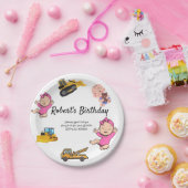 ユーカリグリーンのウェディングバースデー ペーパープレート (パーティー)