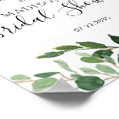 ユーカリグリーンのウェルカムシャワープレート ポスター (角)