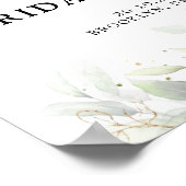 ユーカリグリーンのウェルカムポスター ポスター (角)