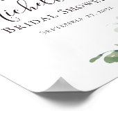 ユーカリグリーンのウェルカム プリシャワーブライダル ポスター (角)