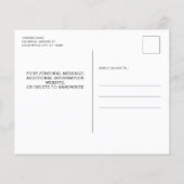 ユーカリグリーンのブライダルシャワー招待状 (裏面)