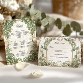 ユーカリグリーンの結婚式詳細案内カード