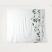 ユーカリグリーンインテリア背景写真撮影ブース タペストリー (正面(横))