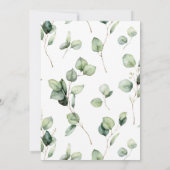 ユーカリグリーンウェディングの旅程と歓迎の手紙 招待状 (裏面)