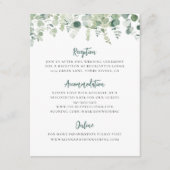 ユーカリグリーンウェディングの詳細 封入カード エンクロージャーカード (正面)