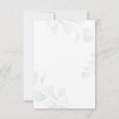 ユーカリグリーンウェディングクマカップルベビーシャワー 招待状 (裏面)