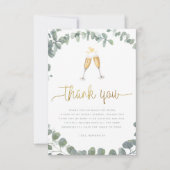 ユーカリグリーンウェディングシャワーお礼カード サンキューカード (正面)