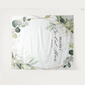 ユーカリグリーンウェディングシャワー写真用背景 タペストリー (正面(横))