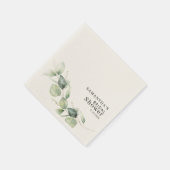 ユーカリグリーンウェディングシャワー紙 スタンダードカクテルナプキン (角)